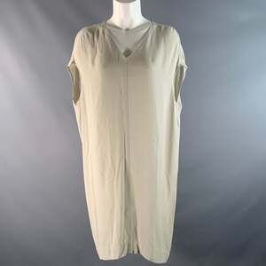RICK OWENS Size L Cream Satin Blouse